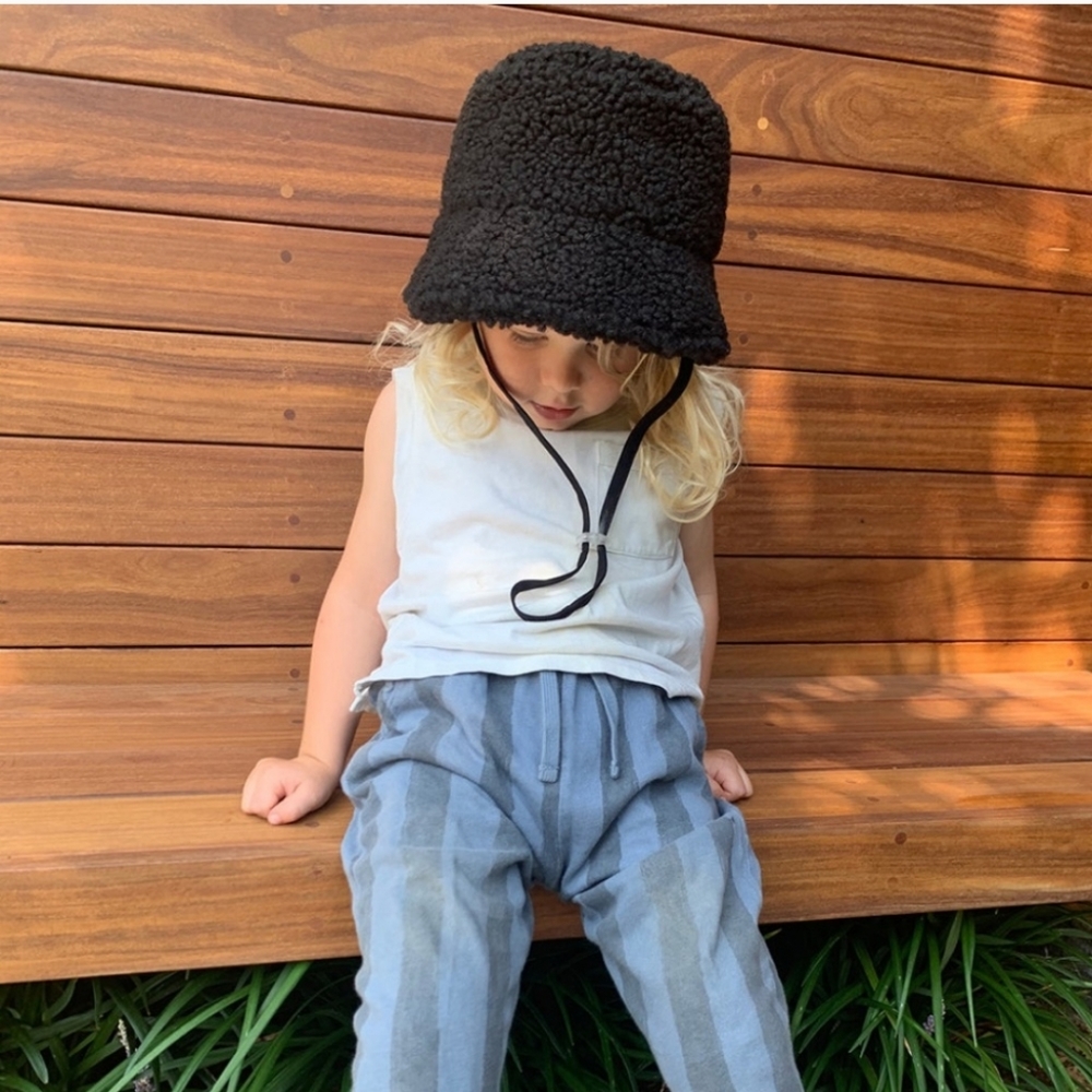 Lack of Color Kids Teddy Bucket Hat NWT choose black, camel or white